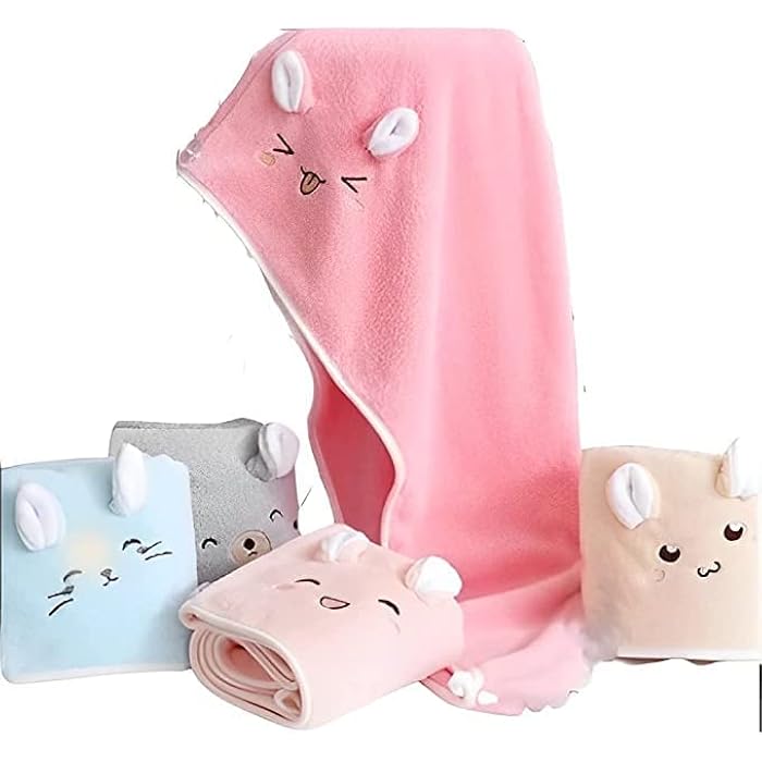 Generic Microfiber Hair Towel, Hair Turbans for Wet Hair, Curly Hair, Hair Drying Towel, Rabbit Ears Super Absorbent Towel Assorted Colors - Image 2